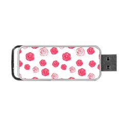 Watercolor Hand Drawn Roses Pattern Portable Usb Flash (one Side) by TastefulDesigns