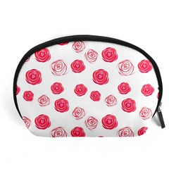 Watercolor Hand Drawn Roses Pattern Accessory Pouch (large) by TastefulDesigns