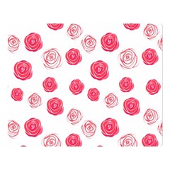 Watercolor Hand Drawn Roses Pattern Double Sided Flano Blanket (large) 