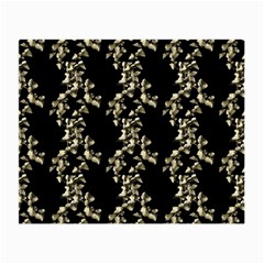 Dark Botanical Motif Pattern Small Glasses Cloth (2 Sides)