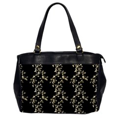 Dark Botanical Motif Pattern Oversize Office Handbag by dflcprintsclothing