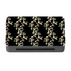 Dark Botanical Motif Pattern Memory Card Reader With Cf