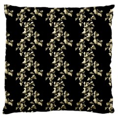 Dark Botanical Motif Pattern Large Cushion Case (one Side)