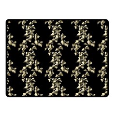 Dark Botanical Motif Pattern Double Sided Fleece Blanket (small) 