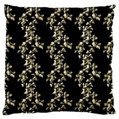 Dark Botanical Motif Pattern Large Flano Cushion Case (one Side) by dflcprintsclothing