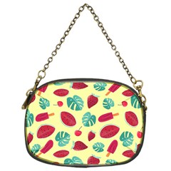 Watermelons, Fruits And Ice Cream, Pastel Colors, At Yellow Chain Purse (one Side) by Casemiro