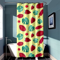 Watermelons, Fruits And Ice Cream, Pastel Colors, At Yellow Shower Curtain 36  X 72  (stall)  by Casemiro