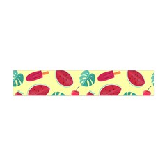 Watermelons, Fruits And Ice Cream, Pastel Colors, At Yellow Flano Scarf (mini) by Casemiro