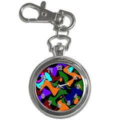 Trippy Paint Splash, Asymmetric Dotted Camo In Saturated Colors Key Chain Watches by Casemiro