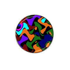 Trippy Paint Splash, Asymmetric Dotted Camo In Saturated Colors Hat Clip Ball Marker (4 Pack) by Casemiro