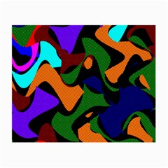 Trippy Paint Splash, Asymmetric Dotted Camo In Saturated Colors Small Glasses Cloth by Casemiro