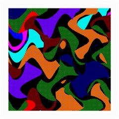 Trippy Paint Splash, Asymmetric Dotted Camo In Saturated Colors Medium Glasses Cloth (2 Sides) by Casemiro