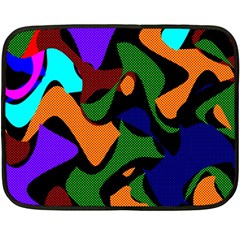 Trippy Paint Splash, Asymmetric Dotted Camo In Saturated Colors Fleece Blanket (mini) by Casemiro