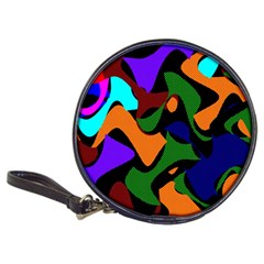 Trippy Paint Splash, Asymmetric Dotted Camo In Saturated Colors Classic 20-cd Wallets by Casemiro