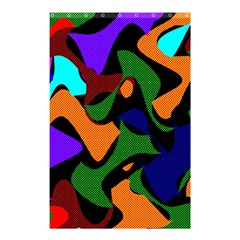 Trippy Paint Splash, Asymmetric Dotted Camo In Saturated Colors Shower Curtain 48  X 72  (small)  by Casemiro