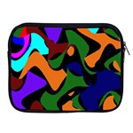 Trippy paint splash, asymmetric dotted camo in saturated colors Apple iPad 2/3/4 Zipper Cases Front