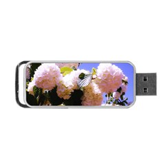 Pink Snowball Branch Portable Usb Flash (two Sides) by okhismakingart