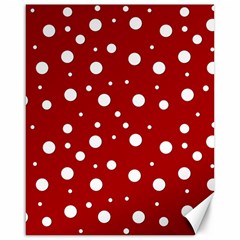 Mushroom Pattern, Red And White Dots, Circles Theme Canvas 16  X 20  by Casemiro