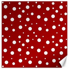 Mushroom Pattern, Red And White Dots, Circles Theme Canvas 20  X 20  by Casemiro