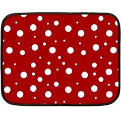 Mushroom Pattern, Red And White Dots, Circles Theme Double Sided Fleece Blanket (mini)  by Casemiro