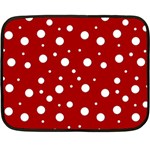 Mushroom pattern, red and white dots, circles theme Double Sided Fleece Blanket (Mini)  35 x27  Blanket Front