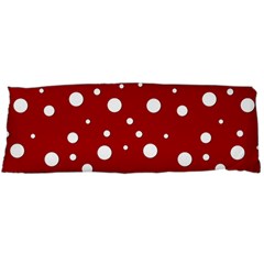 Mushroom Pattern, Red And White Dots, Circles Theme Body Pillow Case (dakimakura) by Casemiro