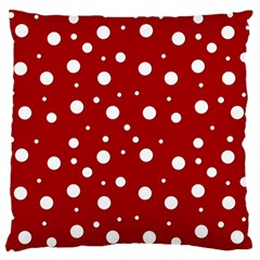 Mushroom Pattern, Red And White Dots, Circles Theme Standard Flano Cushion Case (two Sides)