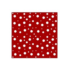 Mushroom Pattern, Red And White Dots, Circles Theme Satin Bandana Scarf by Casemiro