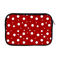 Mushroom Pattern, Red And White Dots, Circles Theme Apple Macbook Pro 17  Zipper Case by Casemiro