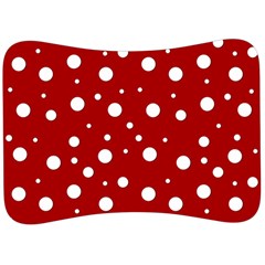 Mushroom Pattern, Red And White Dots, Circles Theme Velour Seat Head Rest Cushion by Casemiro