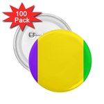 Carnival Mardi Gras Purple Yellow Green Stripes 2.25  Buttons (100 pack)  Front