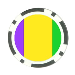 Carnival Mardi Gras Purple Yellow Green Stripes Poker Chip Card Guard by yoursparklingshop