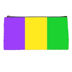 Carnival Mardi Gras Purple Yellow Green Stripes Pencil Case by yoursparklingshop