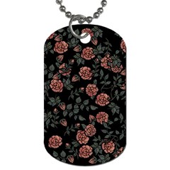 Dusty Roses Dog Tag (one Side) by BubbSnugg