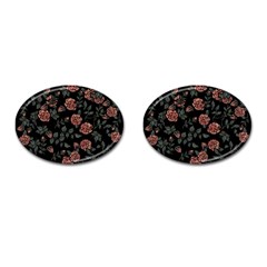 Dusty Roses Cufflinks (oval) by BubbSnugg