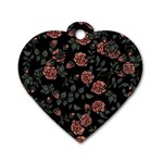 Dusty Roses Dog Tag Heart (Two Sides) Front