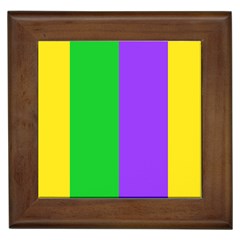 New Orleans Carnival Colors Mardi Gras Framed Tile by yoursparklingshop