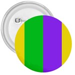 New Orleans Carnival Colors Mardi Gras 3  Buttons Front