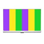 New Orleans Carnival Colors Mardi Gras Business Card Holder Front