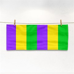 New Orleans Carnival Colors Mardi Gras Hand Towel by yoursparklingshop