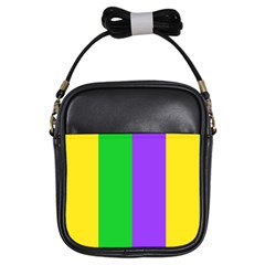 New Orleans Carnival Colors Mardi Gras Girls Sling Bag by yoursparklingshop