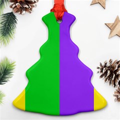 New Orleans Carnival Colors Mardi Gras Christmas Tree Ornament (two Sides)