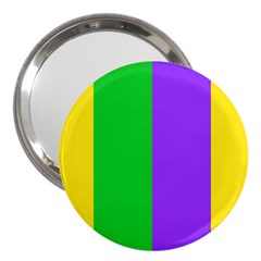 New Orleans Carnival Colors Mardi Gras 3  Handbag Mirrors by yoursparklingshop