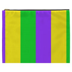 New Orleans Carnival Colors Mardi Gras Cosmetic Bag (xxxl) by yoursparklingshop