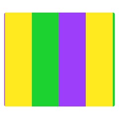 New Orleans Carnival Colors Mardi Gras Double Sided Flano Blanket (small)  by yoursparklingshop