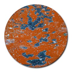 Vivid Grunge Abstract Print Round Mousepads