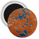 Vivid Grunge Abstract Print 3  Magnets Front