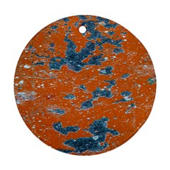 Vivid Grunge Abstract Print Ornament (Round)