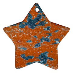 Vivid Grunge Abstract Print Ornament (Star)