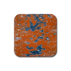 Vivid Grunge Abstract Print Rubber Coaster (Square) 